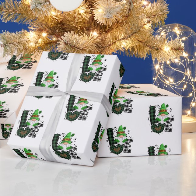Presente Rua de Shamrock, papel de embrulhamento no dia de  (Feriados)
