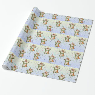 Presente Salte para o papel de envolvimento do Corgi da