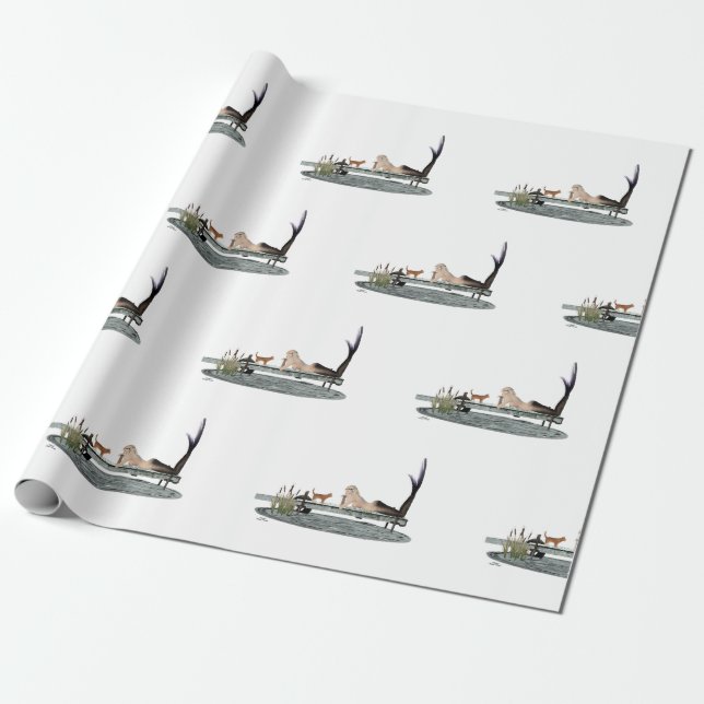 Presente Sereia no papel de moldagem do boat Dock (Desenrolado)