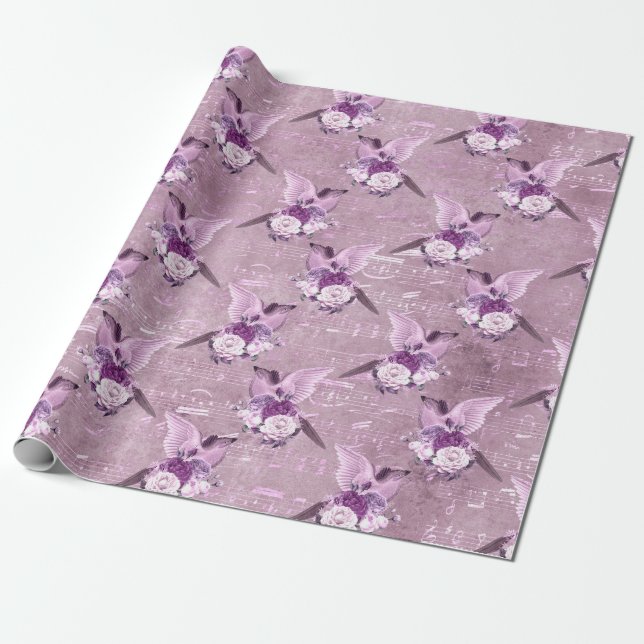 Presente Série de Papel Lavanda Efêmero Design 10 (Desenrolado)