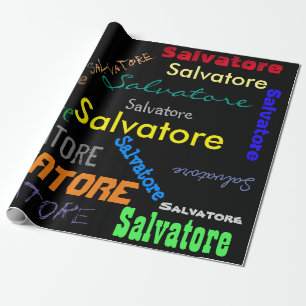 Presente Seu papel de envolvimento conhecido personalizado