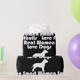 Presente Smart Women Love Pitbulls Papel de ondulação