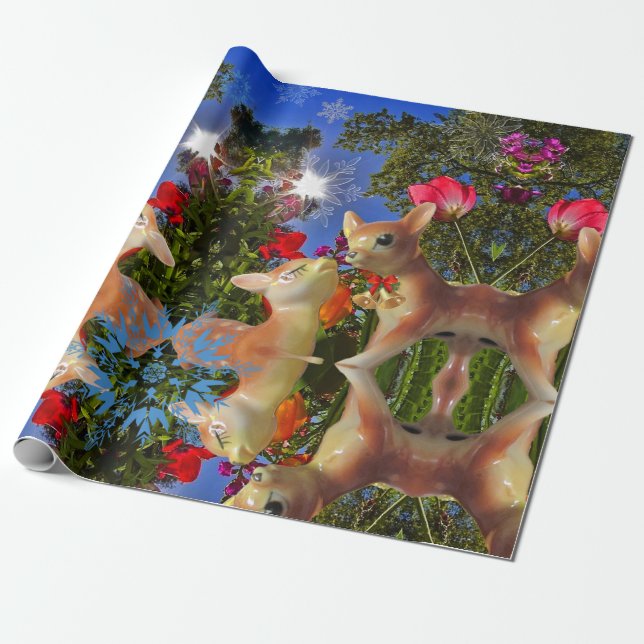 Presente SNOWFLAKES EM papel de embalagem de Natal WONDERLA (Desenrolado)