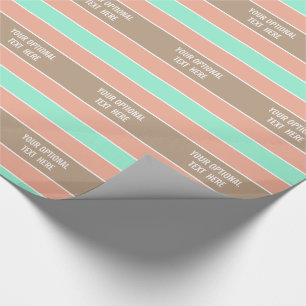 Presente Stripes Papel de empacotamento de texto personaliz