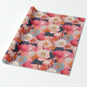 Presente Tecido Kimono japonês estilizado papel de enrolame