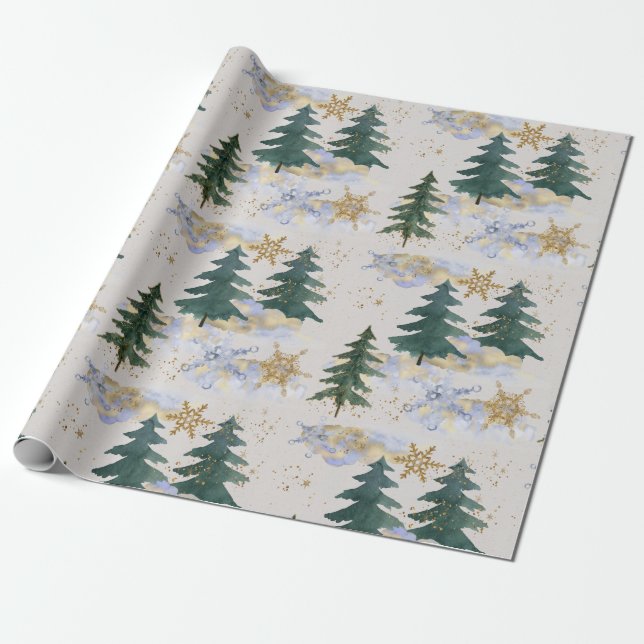 Presente Tempestade de neve de inverno em papel de ondulaçã (Desenrolado)