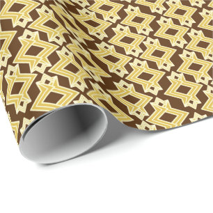 Presente Teste padrão, Brown e ouro do papel de parede do