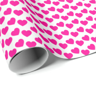 Presente Teste padrão cor-de-rosa do coração no papel de