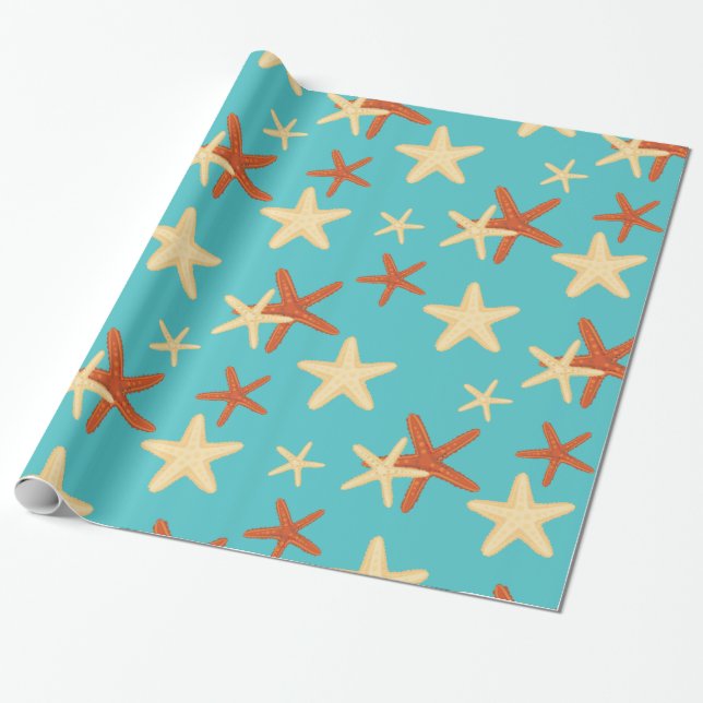 Presente Teste padrão do fundo da estrela do mar - papel de (Desenrolado)