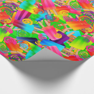 Presente Tiros de picolé CKC, Papel de ondulação Neon-Gift