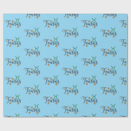 Presente Touro - Sinal de Touro - Papel Azul Fundo