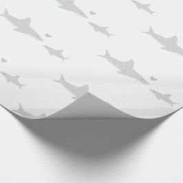 Presente Tubarões | Papel de enrolamento de Chás de fraldas