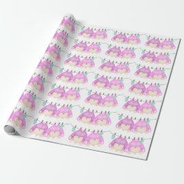 Presente Twin Baby Girls Em Papel De Vestido