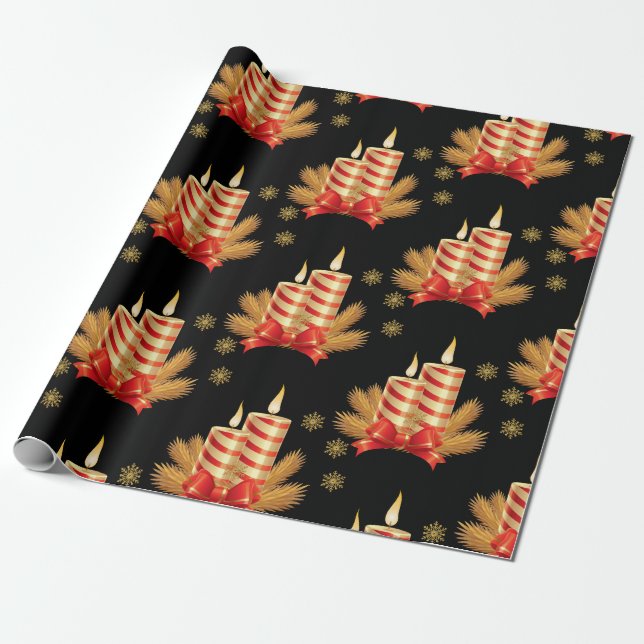 Presente Velas de Papel de Moldagem de Natal (Desenrolado)