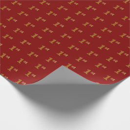 Presente Vermelho, Faux Dourado 1rua (Primeira) Papel de en