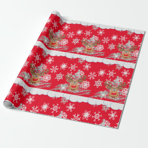 Presente Vermelho Vermelho de papel de moldagem de Natal