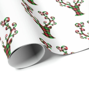 Presente Vestido de Xadrez de papel