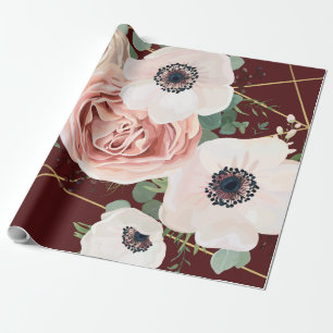 Presente Vinho do Jardim Geométrico com Roll de Papel de 60