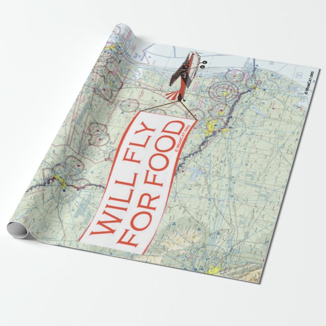 Presente Voará para papel de ondulação de Comida (Desenrolado)