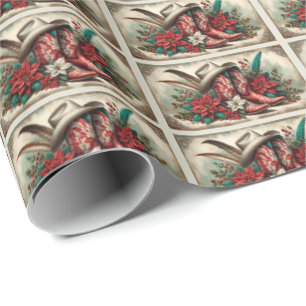Presente Western Red Cowboy Boots Papel de Arrastamento de