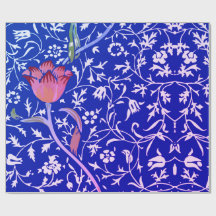 William Morris TULIP EM Papel de Embalagem AZUL