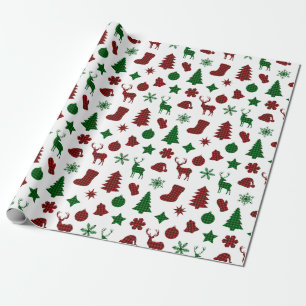 Presente Xadrez de estacas de papel de enrolamento de Natal