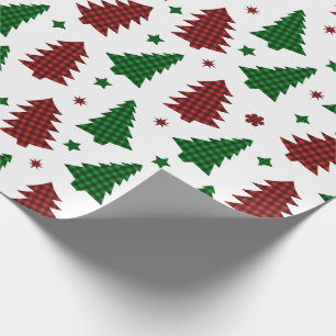Presente Xadrez de estacas de papel de enrolamento de Natal