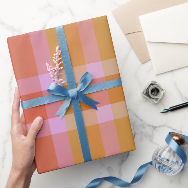 Presente Xadrez pequena - 05 de maio - Papel de enrolamento (Presentear)