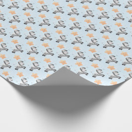 Presente Zebras e Estrelas - Papel de Acondicionamento