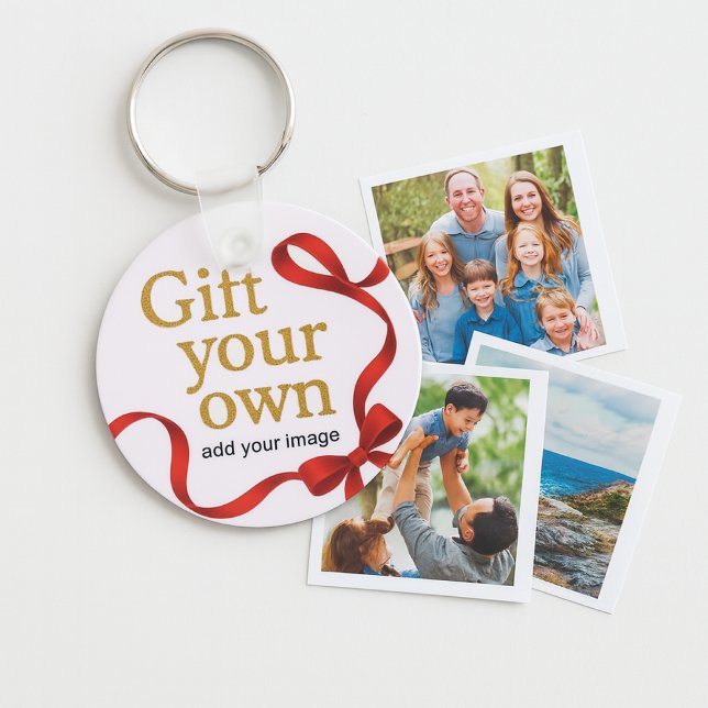 Presenteie Você Mesmo Adicionar Chaveiro de Imagem (Your memories, always with you” or “Turn moments into keepsakes)