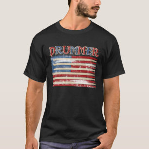Presentes afligidos das camisetas do baterista da