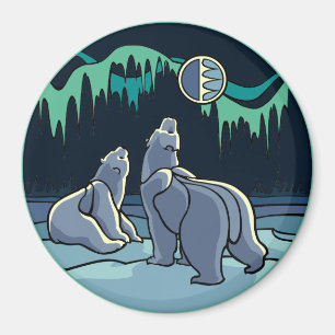 Presentes árticos da arte do urso polar da imã d