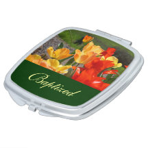 Presentes batizados espelhos compactos Tulipas Pre
