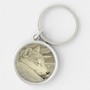 Presentes da arte do cão de Shiba Inu do chaveiro