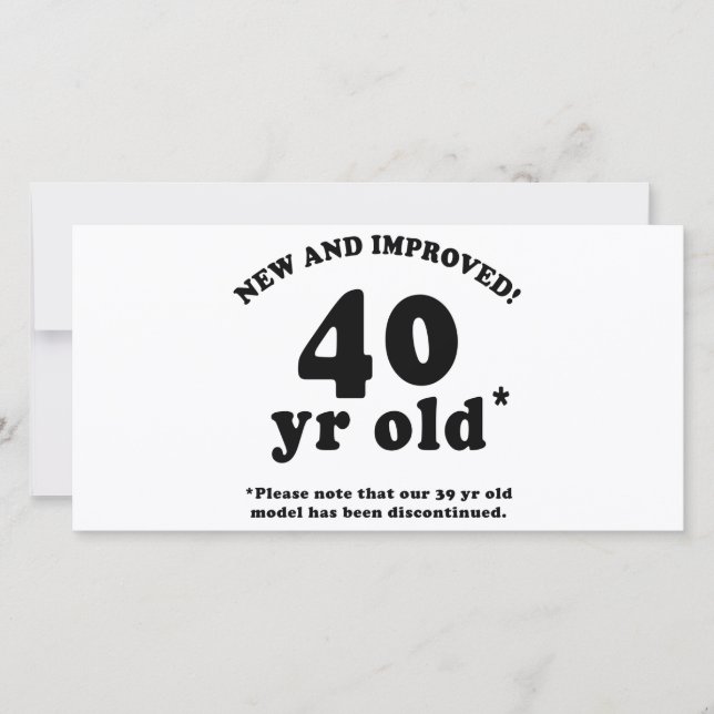 Presentes de aniversário de 40 anos (Frente)