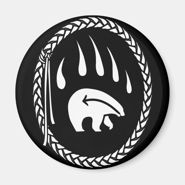 Presentes de Arte de Urso Tribal Imã de geladeira (Frente)