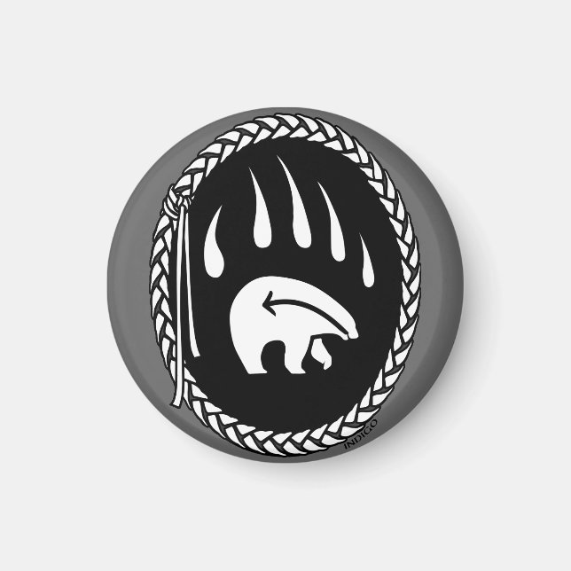 Presentes de Arte de Urso Tribal Imã de geladeira (Frente)