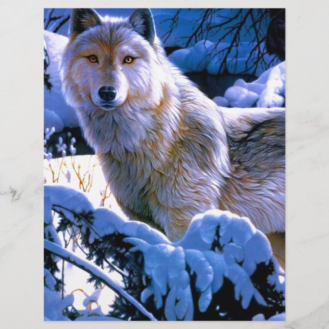 Presentes de Arte do Lobo de Madeira (Frente)
