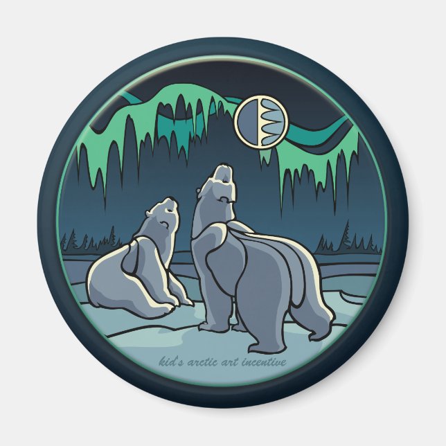 Presentes de Arte Polar da Imã de geladeira Artica (Frente)
