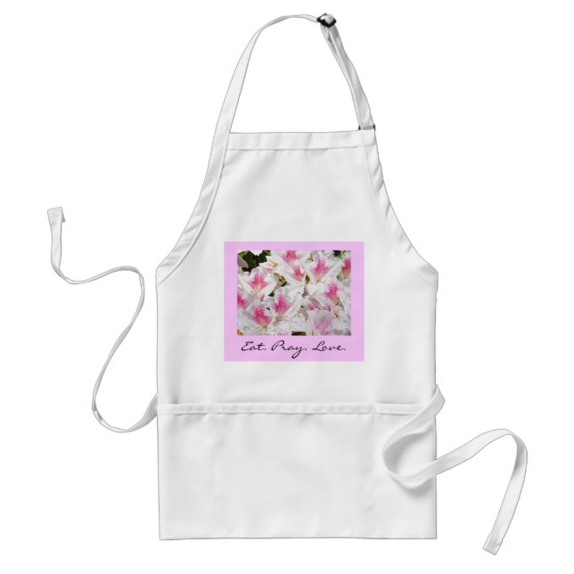 Presentes de avental Eat Pray Love Flores de Azalé (Frente)