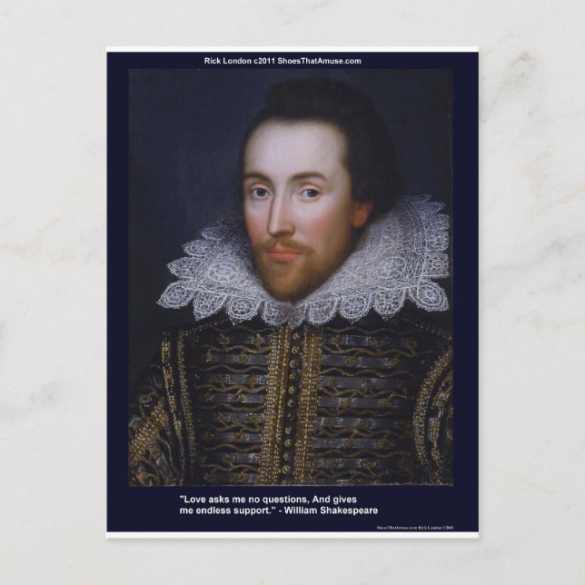 Presentes de Cartões Shakespeare Amor/Citação Sem  (Frente)