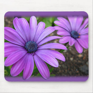 Presentes de Computador Mousepad Azul Flores