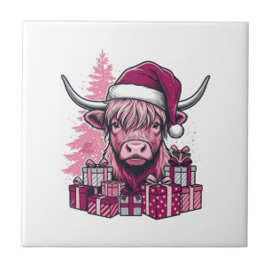 Presentes de Natal da Vaca de Terras Altas Rosa Ar