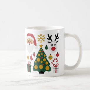 Presentes de Natal de feliz canecas de café