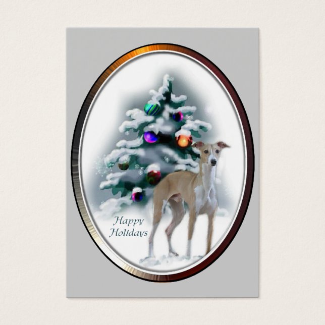 Presentes de Natal de Greyhound Italianos (Frente)