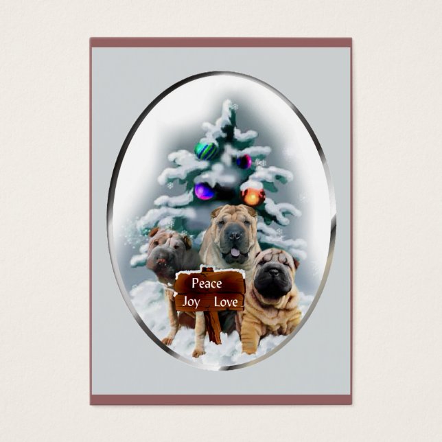 Presentes de Natal do Shar-Pei Chinês (Frente)