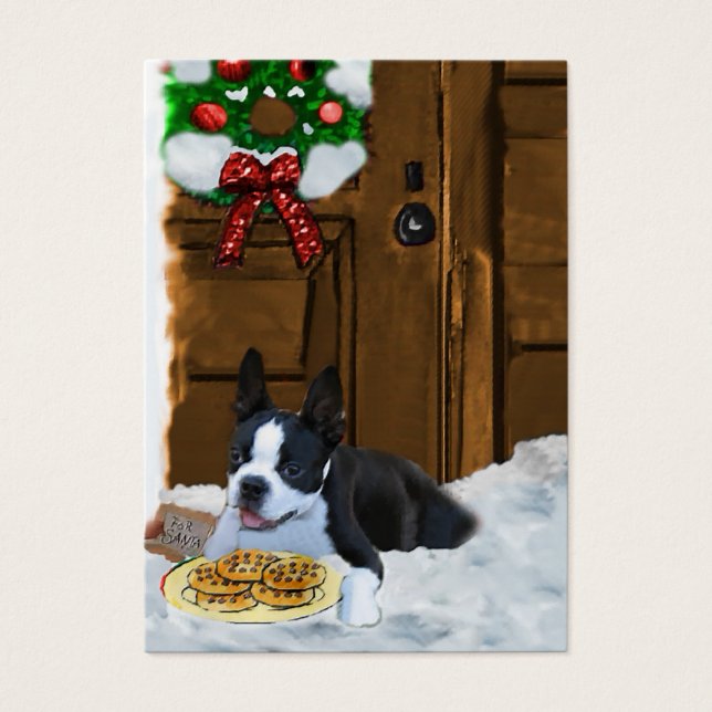 Presentes de Natal em Boston Terrier (Frente)