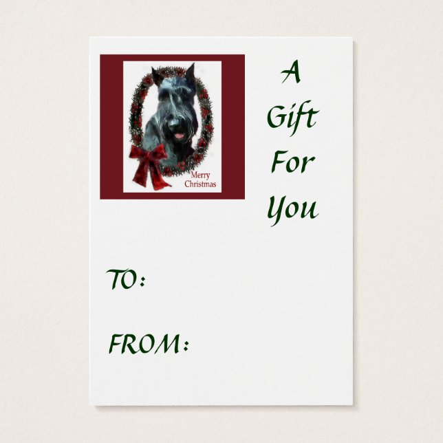 Presentes de Natal Giant Schnauzer (Verso)