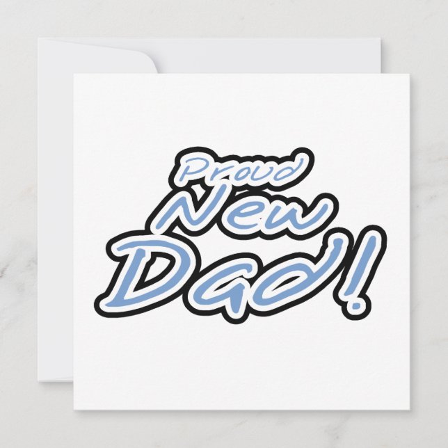 Presentes de Novo papai Orgulhosos de Texto Azul/P (Frente)