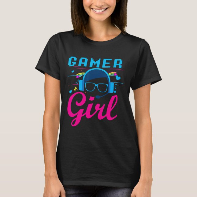 Presentes De Vídeo De Camisa Para Mulheres Jogando (Frente)